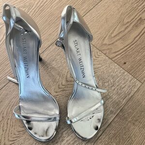 Women's silver sandals -Stuart Weitzman